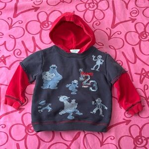 Vintage early 2000s Y2K Sesame Street hooded sweatshirt